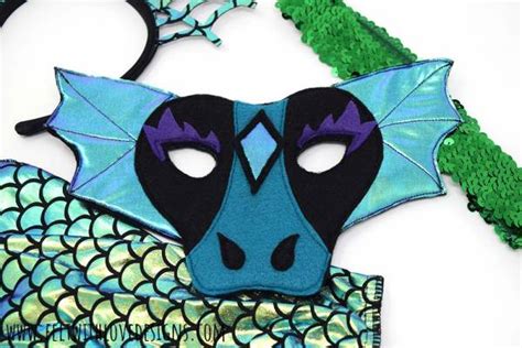 pattern felt dragon mask sewing