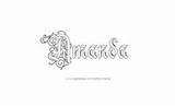 Name Amanda Names Tattoo Coloring Pages Lettering Tattoos Designs Monograms Quotes Aunt Piercings Book Women sketch template