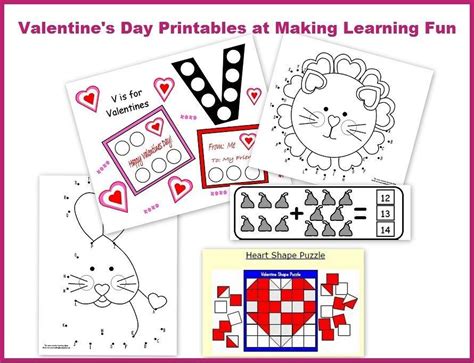 printable preschool valentines day worksheets letter worksheets