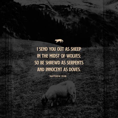 matthew  behold  send    sheep   midst  wolves