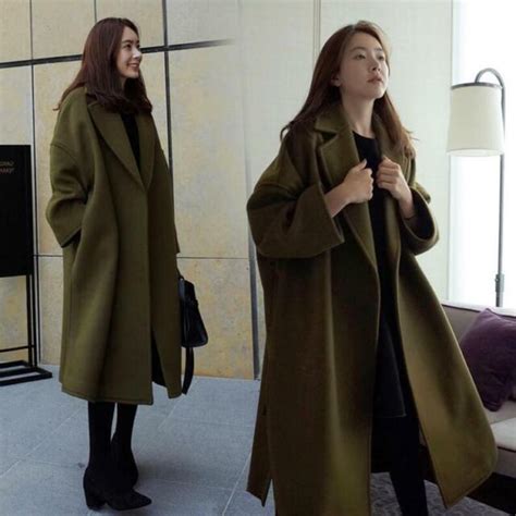 Korean Womens Fashion Trench Coat Clothing Overcoat Windbreaker Loose