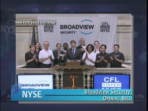 july  nyse opening bell broadview security youtube