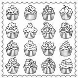 Coloring Pages Cupcake Easy Adult Cupcakes Adults Colouring Printable Cakes Para Kids Cup Cake Color Cute Sheets Colorear Colorir Dibujos sketch template
