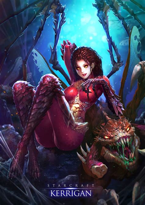 sarah kerrigan  hun  dark fantasy art anime starcraft zerg