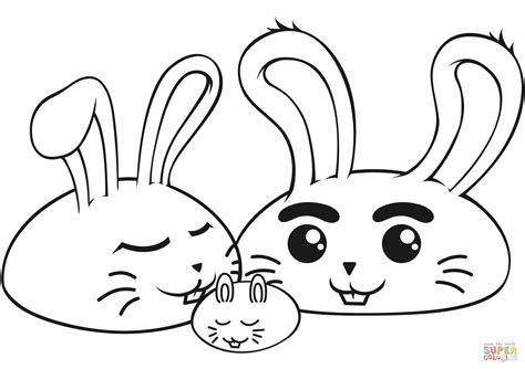 rabbits family coloring page  printable coloring pages