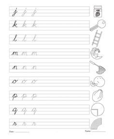 cursive writing book  sheet spelling funletters pinterest