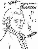 Coloring Music Mozart Pages Composer Worksheets Printable Bach Composers Coloringcafe Kids Preschool Piano Activities Elementary Teaching Visit Getdrawings Getcolorings Color sketch template