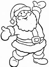 Santa Clipart Drawing Claus Clip Coloring Cliparts Pages Christmas Library sketch template