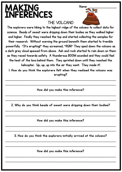 Worksheets To Teach Inferences And Conclusions As A Reading Strategy