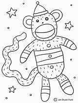 Monkey Sock Coloring Pages Book Color Printable Print Comments Getcolorings Coloringhome sketch template