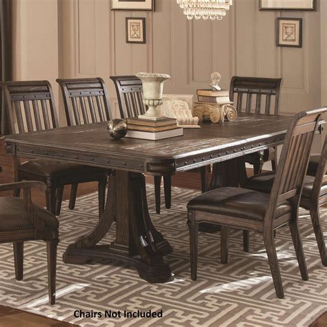 coaster  dark brown dining table brown dining table extension
