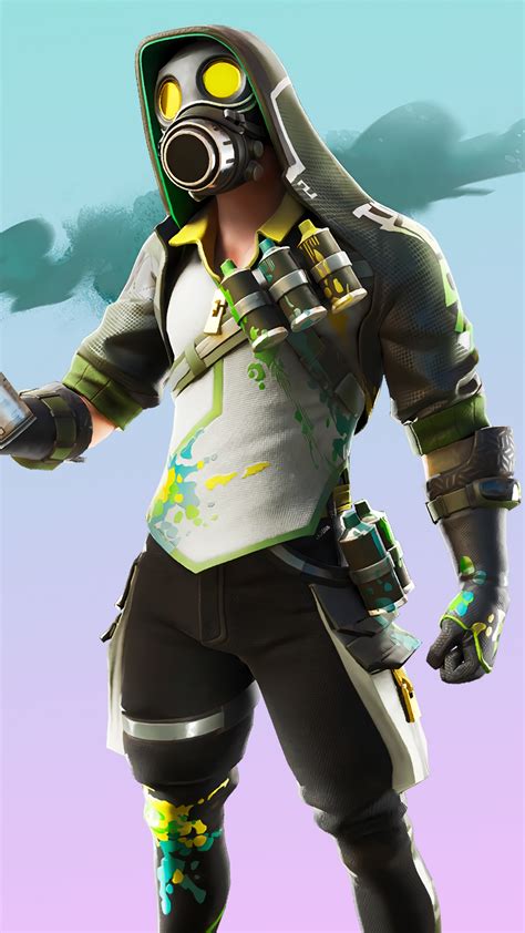 fortnite wallpaper  toxic tagger outfit skin games