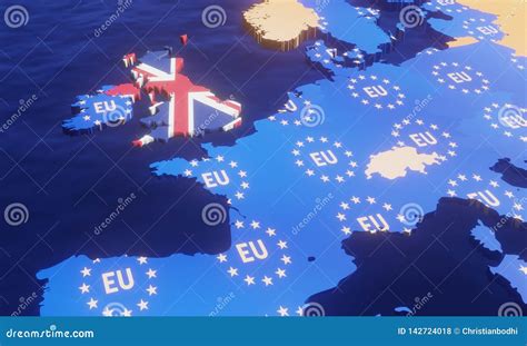 brexit  illustration eu map stock illustration illustration  europe kingdom