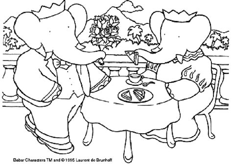 cartoons babar coloring pages png  file  fonts