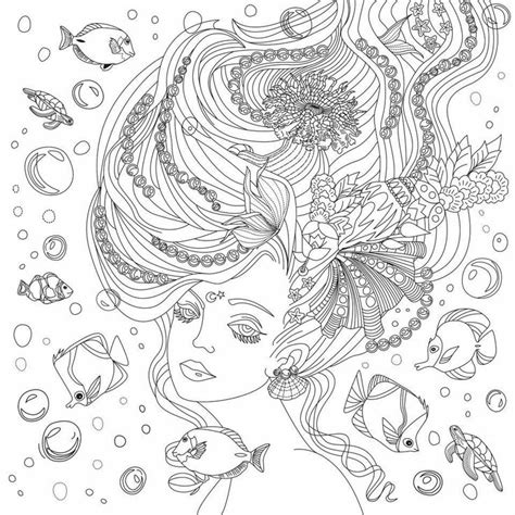 pin em coloring pages  print mermaids