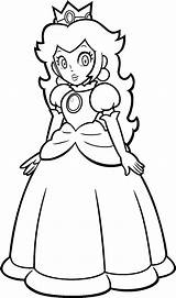 Coloring Mario Peach Kart Princess Pages Print sketch template