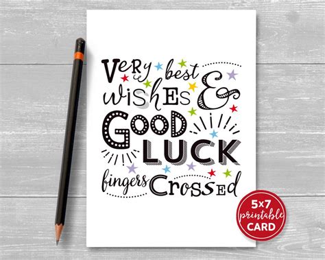 good luck card templates