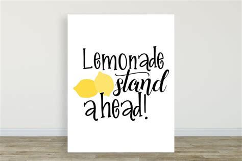 lemonade stand  printable poster sign  lemonade etsy
