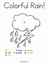 Coloring Rain Pages Weather Preschool Colorful Noodle Clipart Twisty Printable Print Books Pdf Tracing Templates sketch template