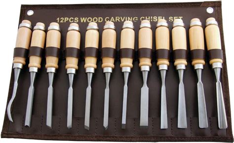woodcarving chisels set    case wood carving