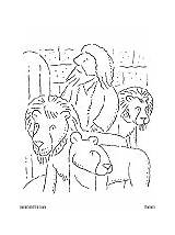 Lions Daniel Testament Old Coloring Den Pages sketch template