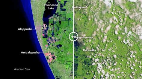 kerala floods nasa s before and after photos show unbelievable extent of devastation