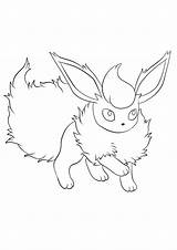 Pokemon Flareon Coloring Pages Generation Type Kids Original Anime Fire sketch template