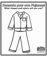 Pajama Coloring Pajamas Pages Polar Express Preschool Llama Red Template Party Activities Christmas Crafts Sheets Kids Winter Decorate Pj Printable sketch template