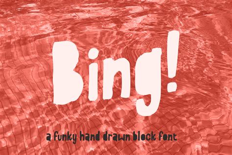 bing  hand drawn block font stunning display fonts creative market