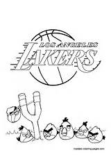 Coloring Lakers Pages Angeles Los Nba sketch template