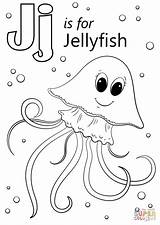 Coloring Letter Jellyfish Pages Alphabet Printable Preschool Color Sheets Letters Kids Supercoloring Fish Crafts Worksheets Drawing Work Super Category Top sketch template