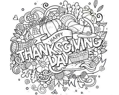 happy thanksgiving coloring pages printable  kids