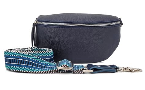 dunkelblaue tasche mit breitem gurt unique belt  shop
