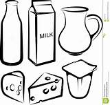 Leche Yogur Zuivelproducten Milchprodukte Dibujo sketch template
