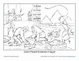 Coloring Egypt People Enslaved God Activity Kids Exodus Bible Story sketch template