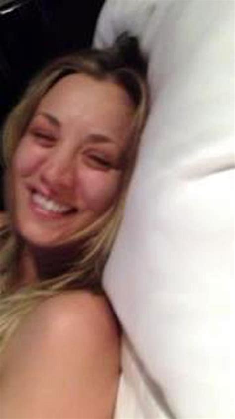 kaley cuoco leaked nude cellphone video from her bed