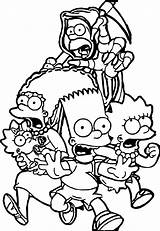 Simpsons Coloring Scream Run Wecoloringpage Pages Boy Characters sketch template