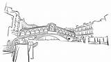 Bridge Drawing Venice Rialto Arch Animation Getdrawings sketch template
