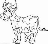 Holstein Horns Coloring sketch template