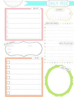 ivy twines  daily planner printable