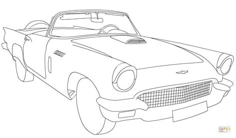 ford thunderbird coloring page  printable coloring pages