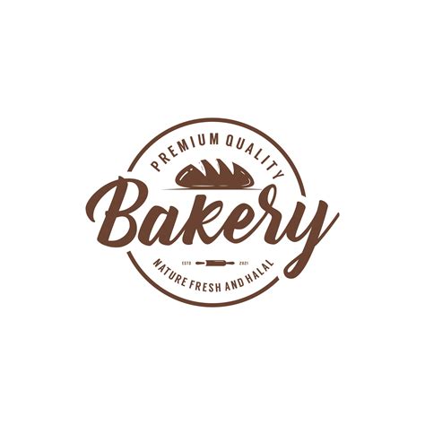 vintage bakery bake shop label sticker logo design template