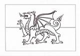 Flag Coloring Pages Welsh Printable Dragon Puerto Rico Wales Drawing Color Colour Salvador El Getdrawings Norway Bahamas Getcolorings Kids Colorings sketch template