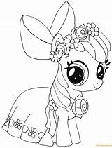 Pony Little Pages Coloring Color Online Bloom Apple Printable Print sketch template