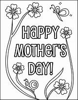 Coloring Happy Mothers Pages Print Color Boys sketch template