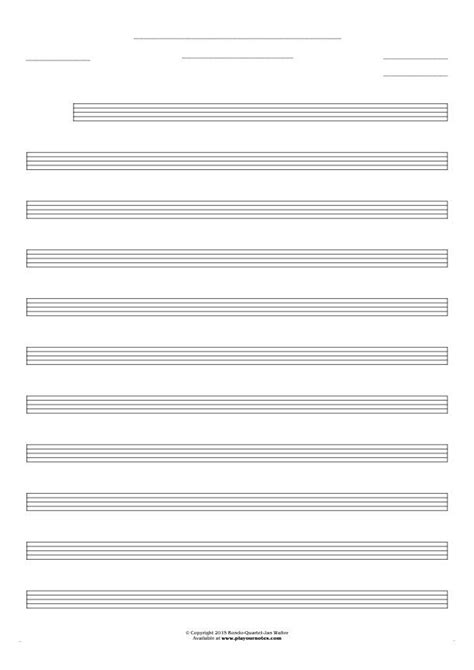 blank sheet  notes   instrument medium staves