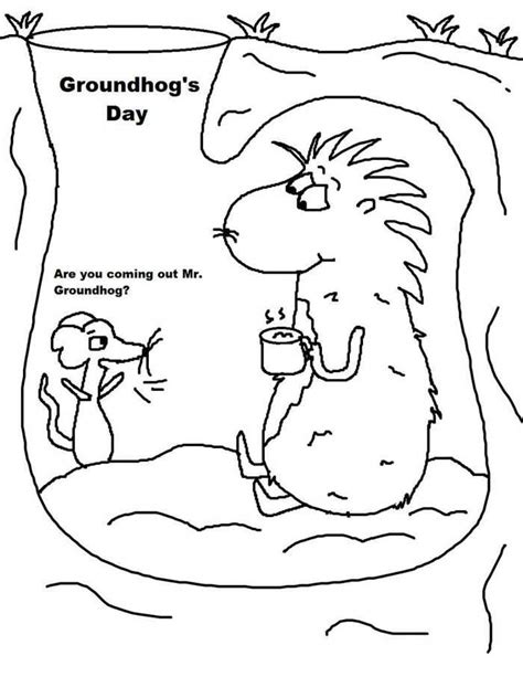 groundhog coloring pages preschool  coloring sheets groundhog