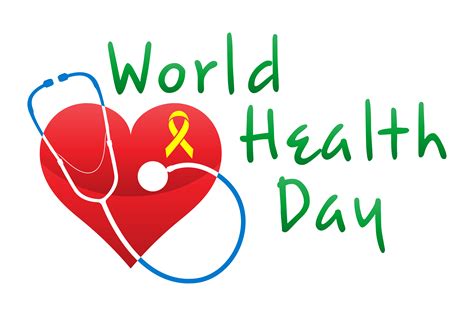 world health day logo text banner vector illustration  vector art