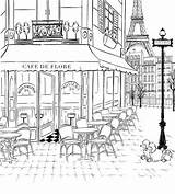 Hess Megan Colorear Eiffel Café Disegno Colouring Parigi Jacky Schierke Flore Urbain Artists Illustrationen Schizzi Paisajes Jackywinter Disegnare Terrase Artistici sketch template