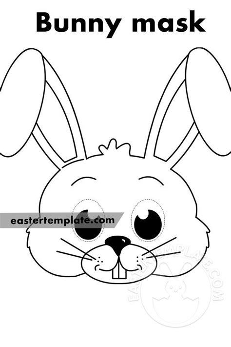 bunny mask easter template